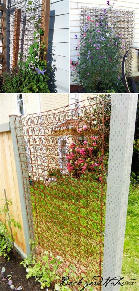 how to decotate a metal trellis with fabric|recycled garden trellis.